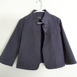 Gap women's swing coat blazer 3/4 sleeves, black, size S